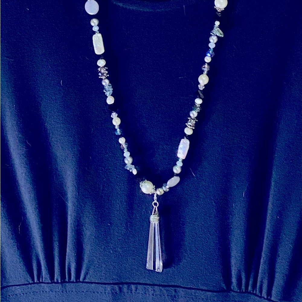 2 in 1 Crystal Pendant Necklace